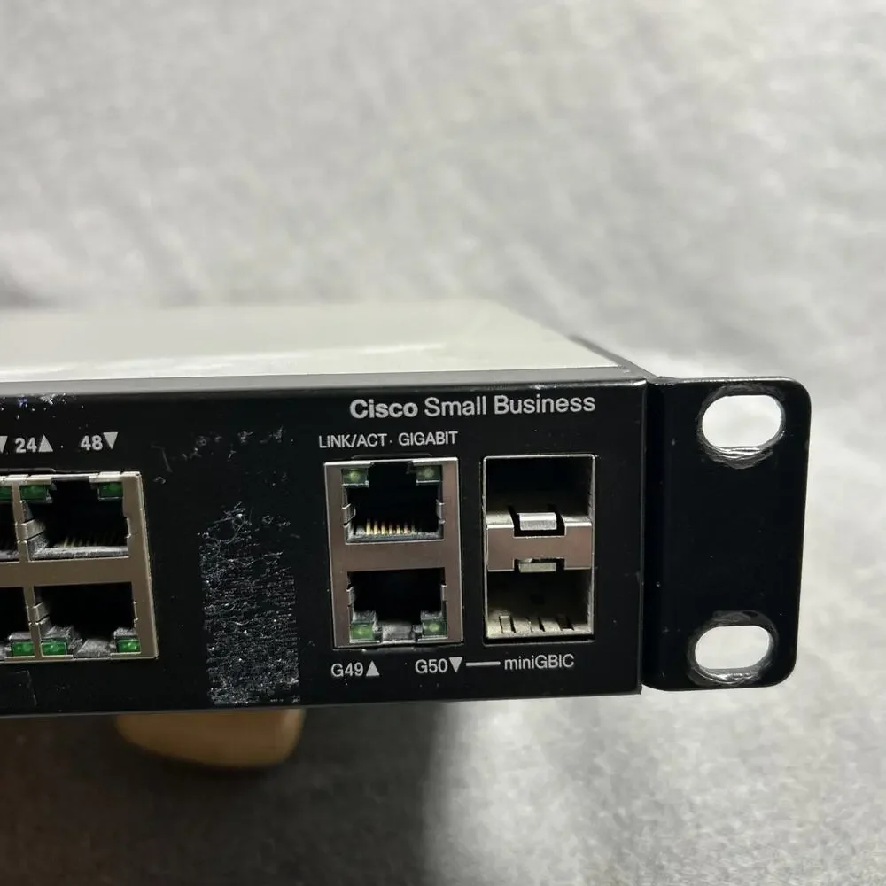Cisco SLM2048 T V01 SG200-50P 50 Port PoE Gigabit Smart Switch W/Power Cord